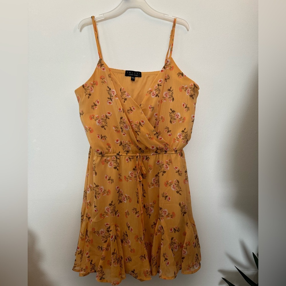 Mustard floral romper